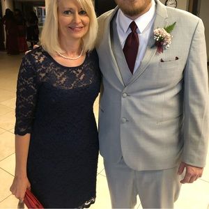 Connected apparel size 6 navy blue dress